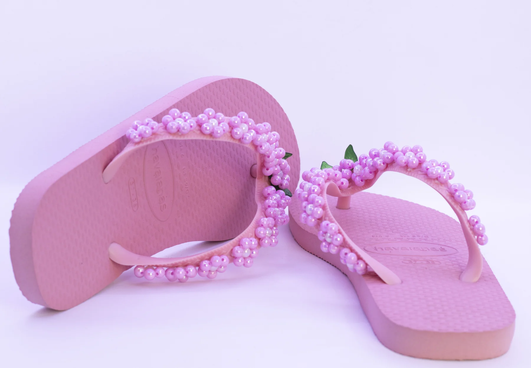 Sandalia Bordada Rosa Perola Rosa Sob consulta